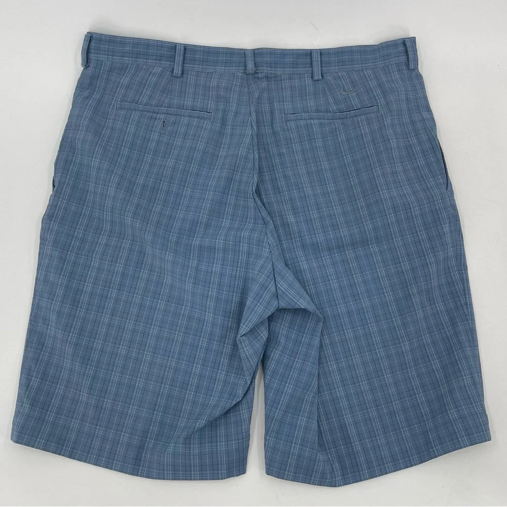 Nike Golf Fit Dry Performance‎ Shorts Blue Plaid 319691-413 Men’s Size 40
